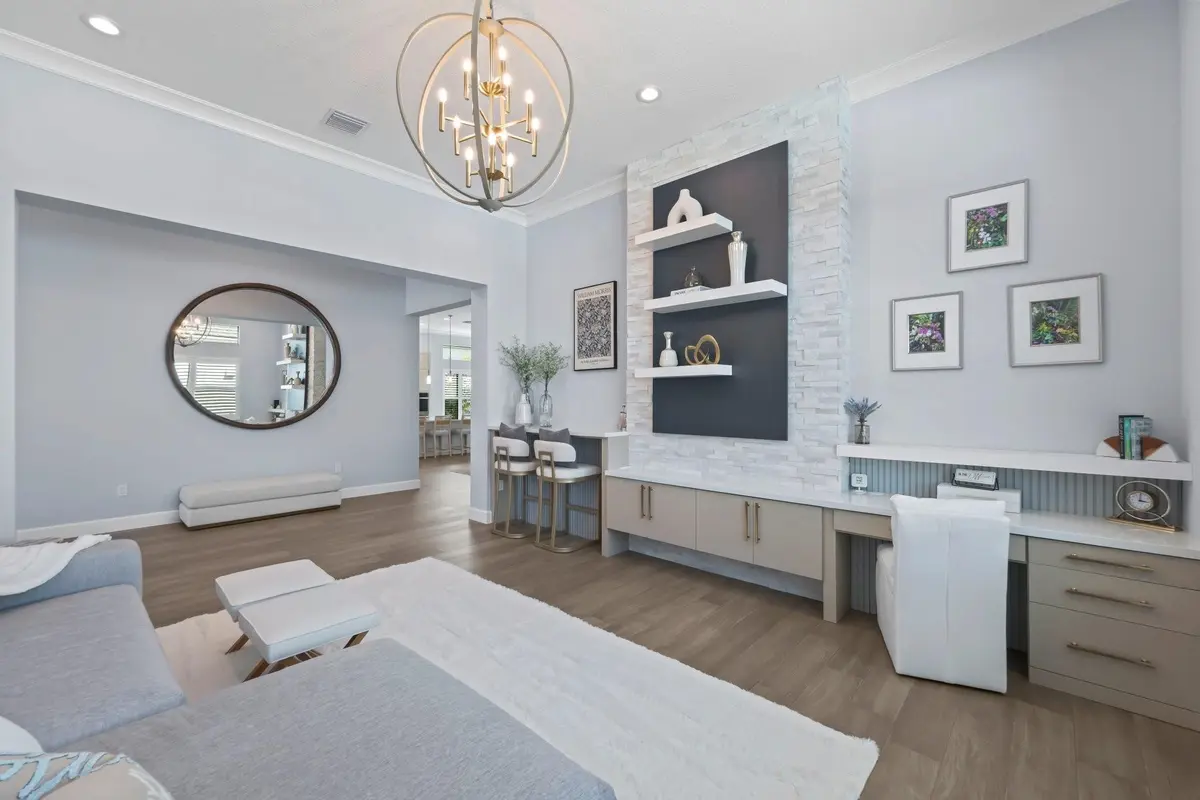 Built-ins and accent lighting at 11349 Cherry Canyon Court, Boynton Beach