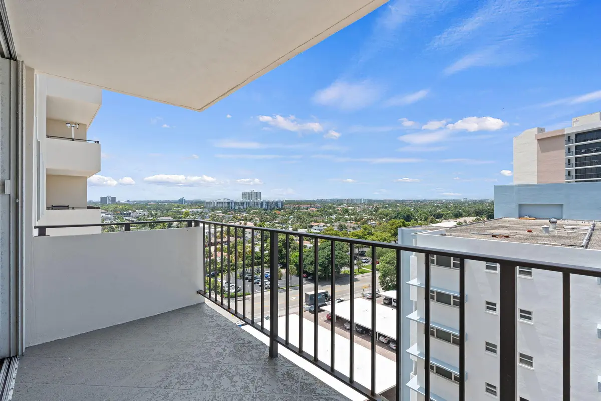 Balcony with Intracoastal views at 1900 S Ocean Boulevard 10j, Pompano Beach