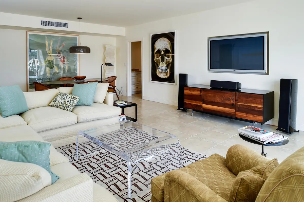living room at 250 Bradley Place 609, Palm Beach
