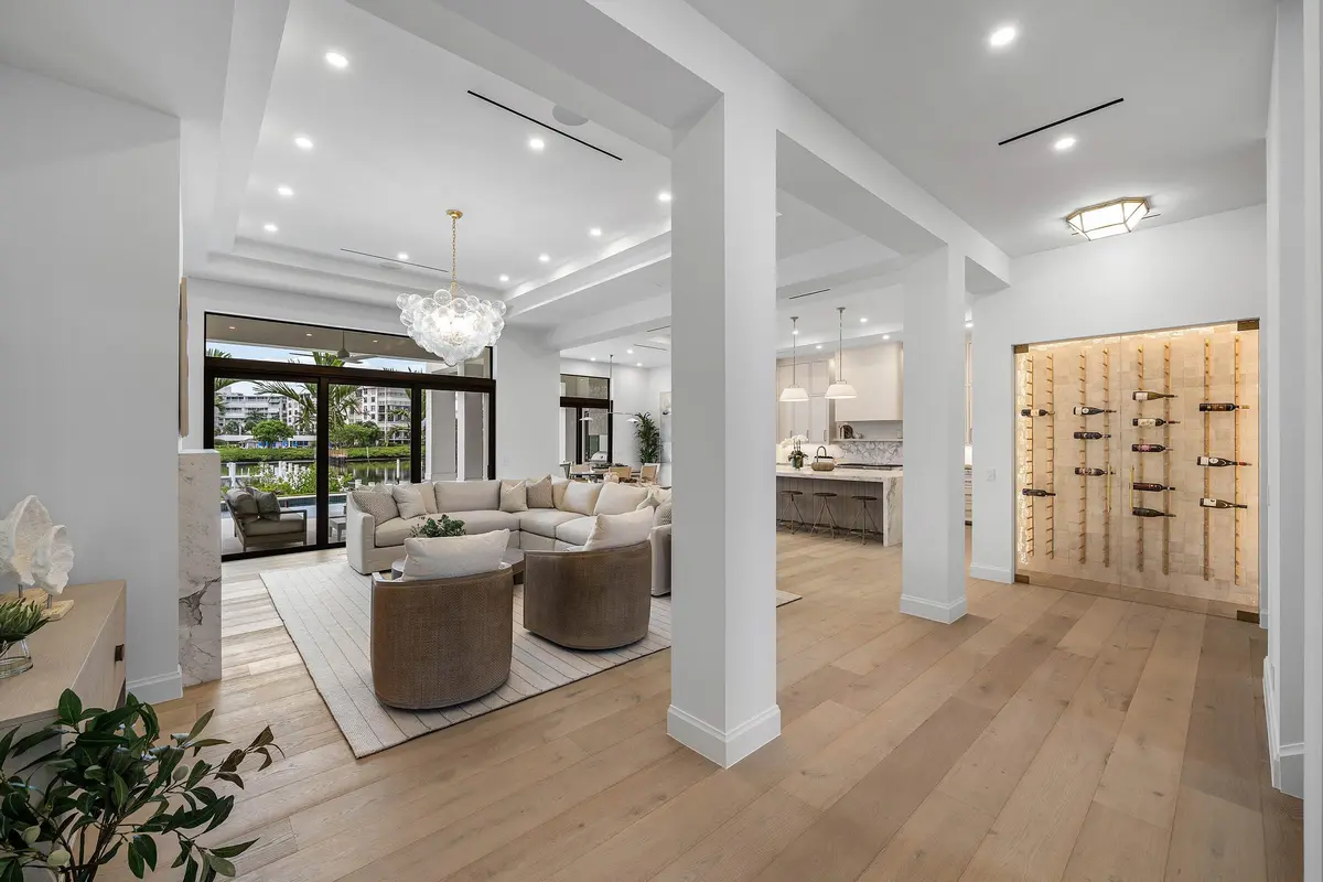 Living/Wine Room at 908 N Atlantic Drive, Lantana
