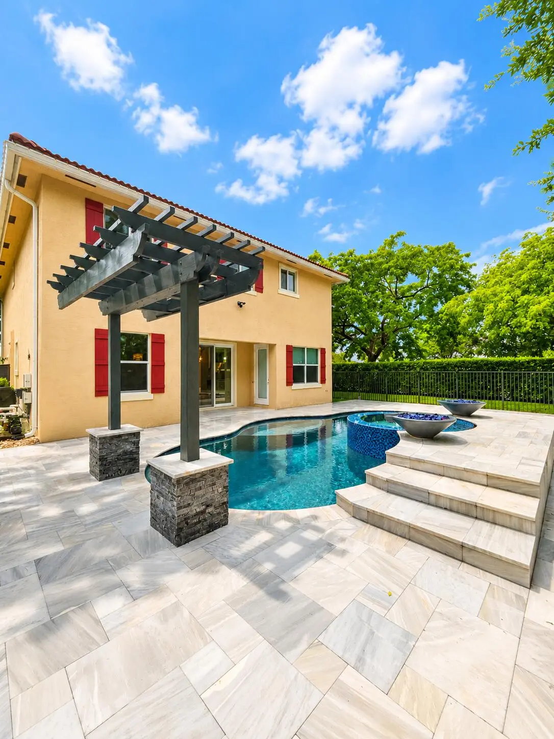 Pool Back yard at 4773 Foxtail Palm Court, Greenacres