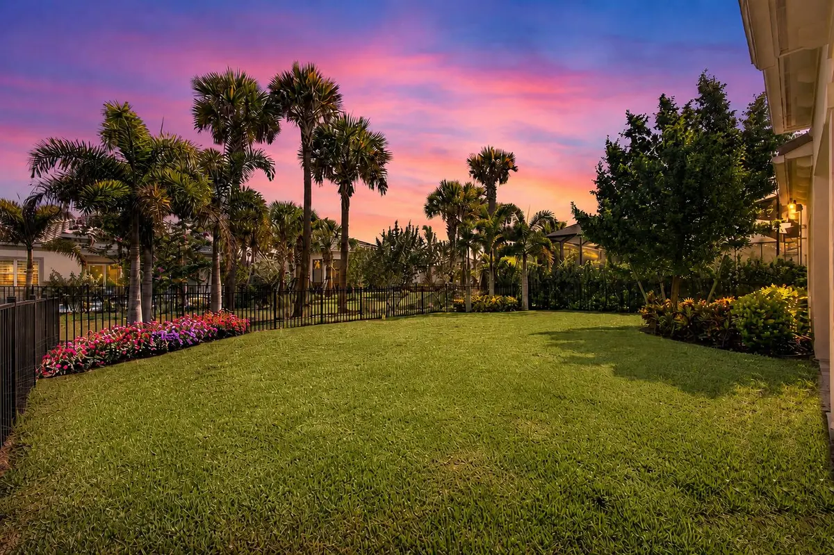 Back Yard Sunset at 12525 Triumph Lane, Palm Beach Gardens