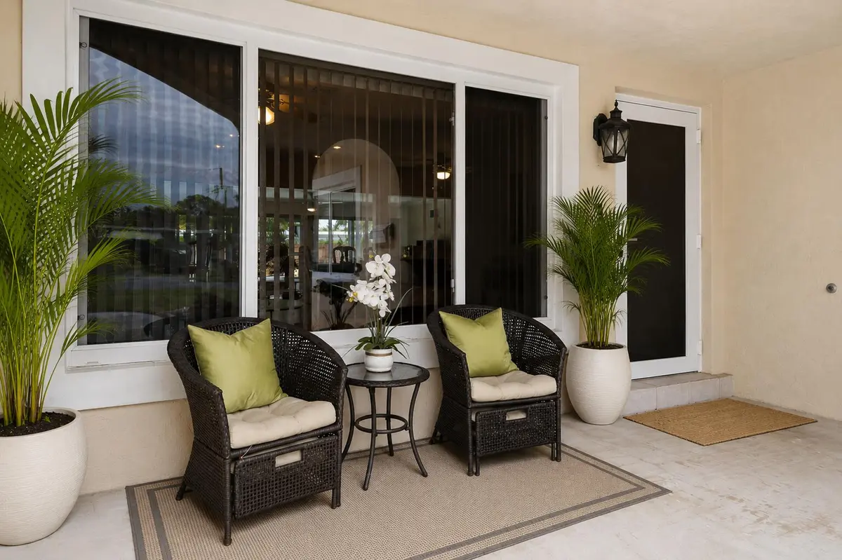 Porch Staged at 2070 NE 63rd Street, Fort Lauderdale