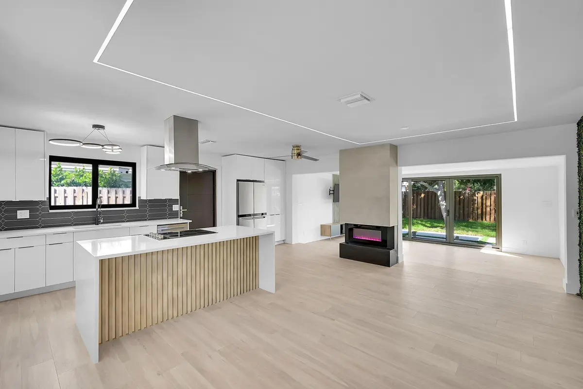 kitchen and living area at 1257 NW 4th Street, Boca Raton