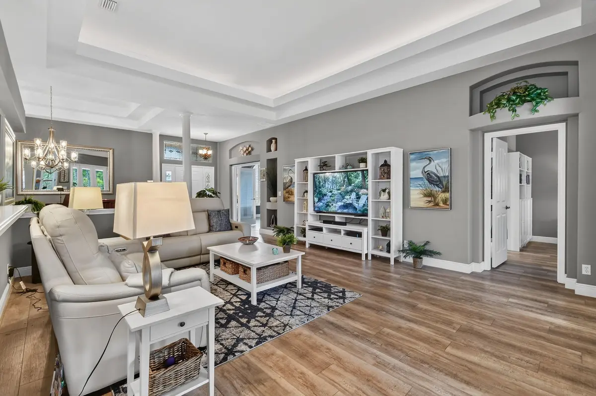 Tray Ceiling Great Room at 4577 NW Red Bay Circle, Jensen Beach