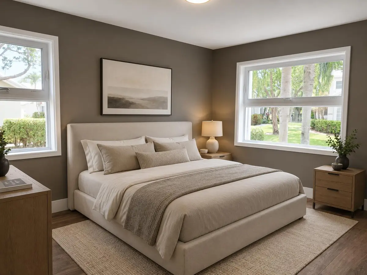 2nd Bedroom - Virtually Staged at 7400 Pinewalk Drive, Margate