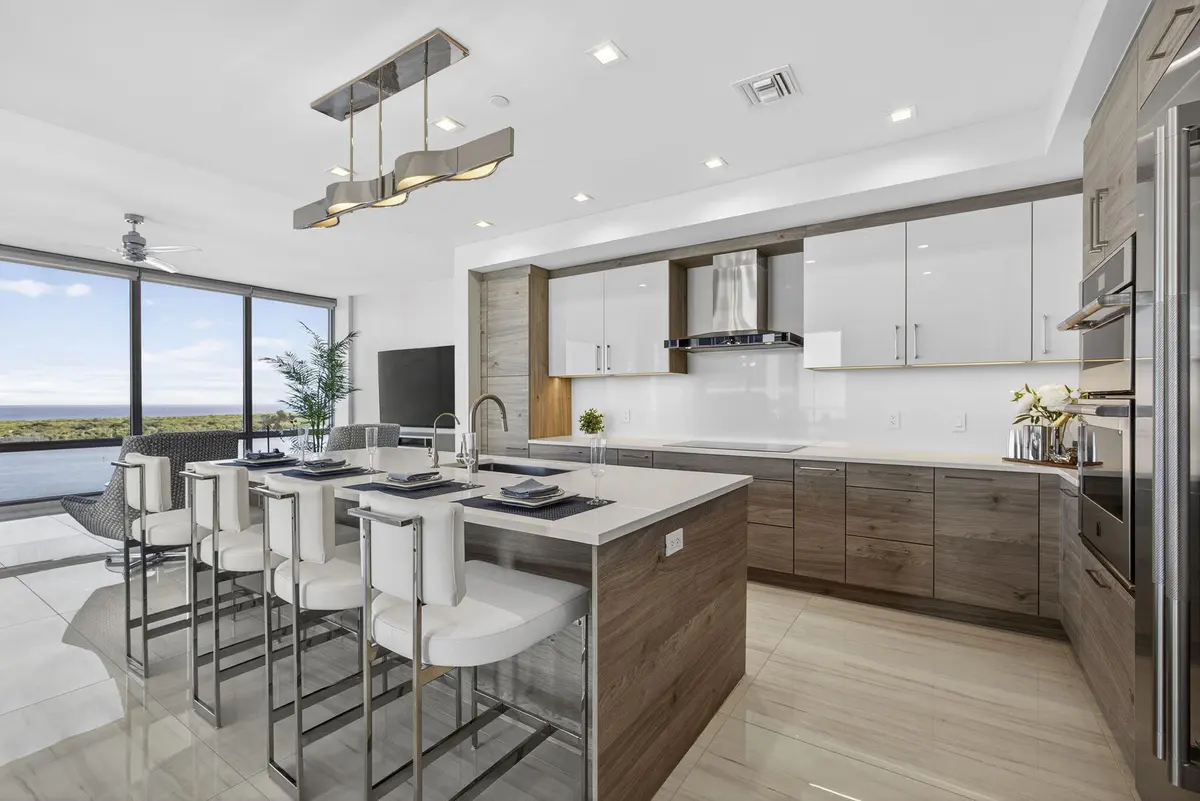 KITCHEN EAST VIEW at 3 Water Club Way 1801, North Palm Beach
