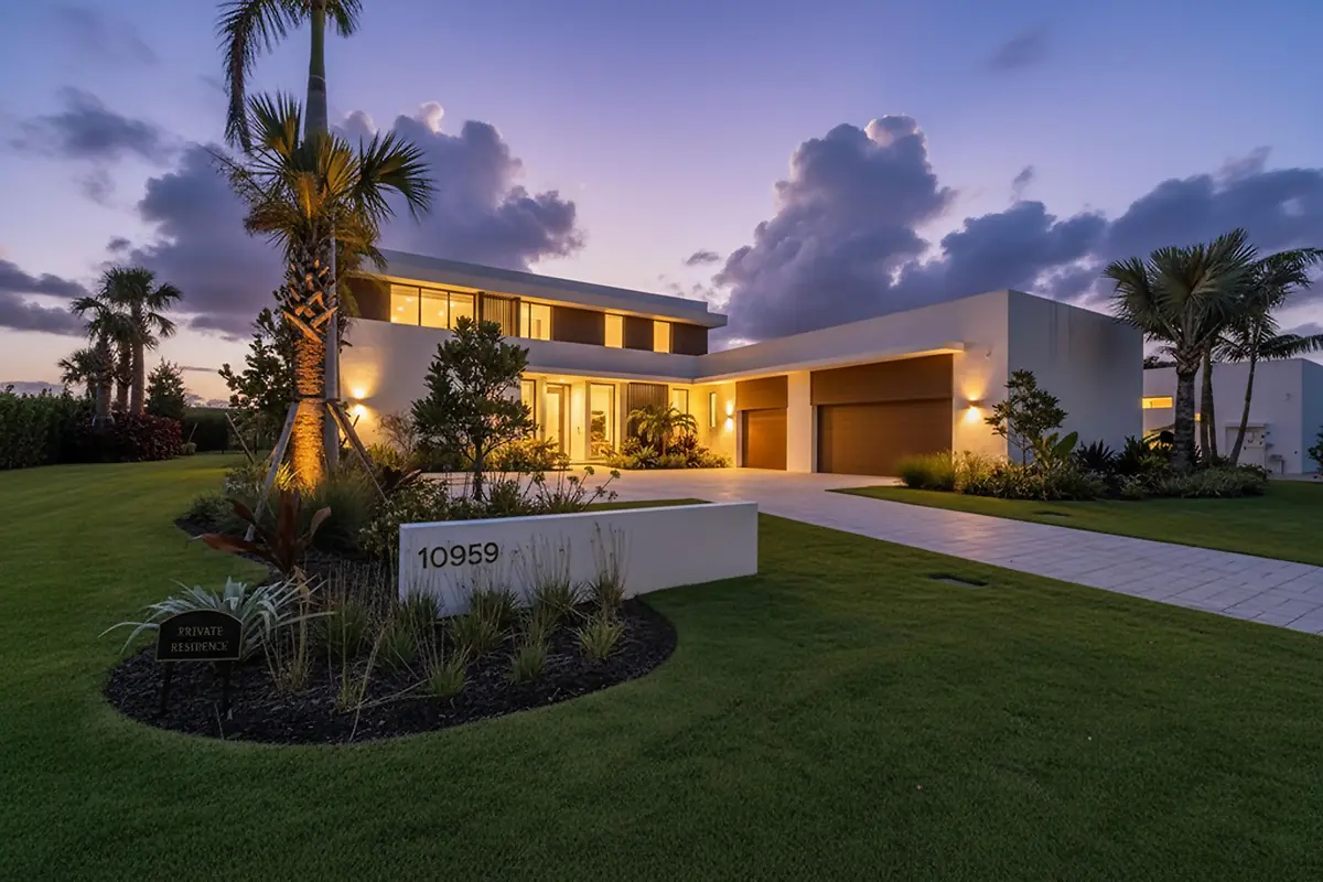Twilight at 10959 Monte Rosa Court, Palm Beach Gardens