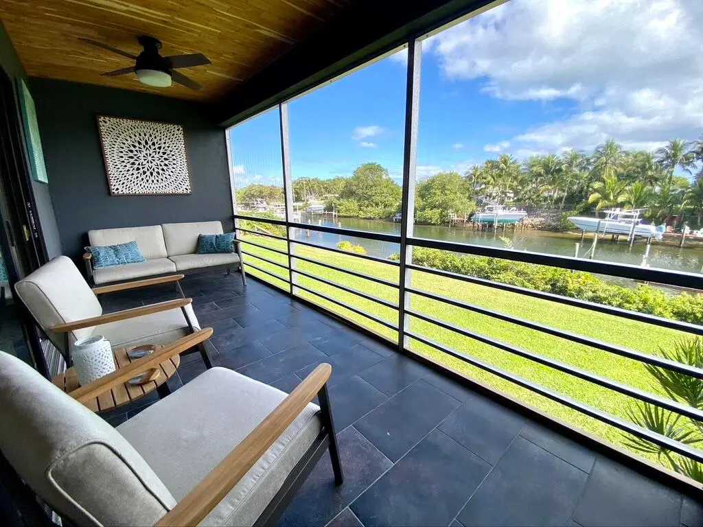 Waterfront View Balcony at 342 Southwind Drive 205, North Palm Beach