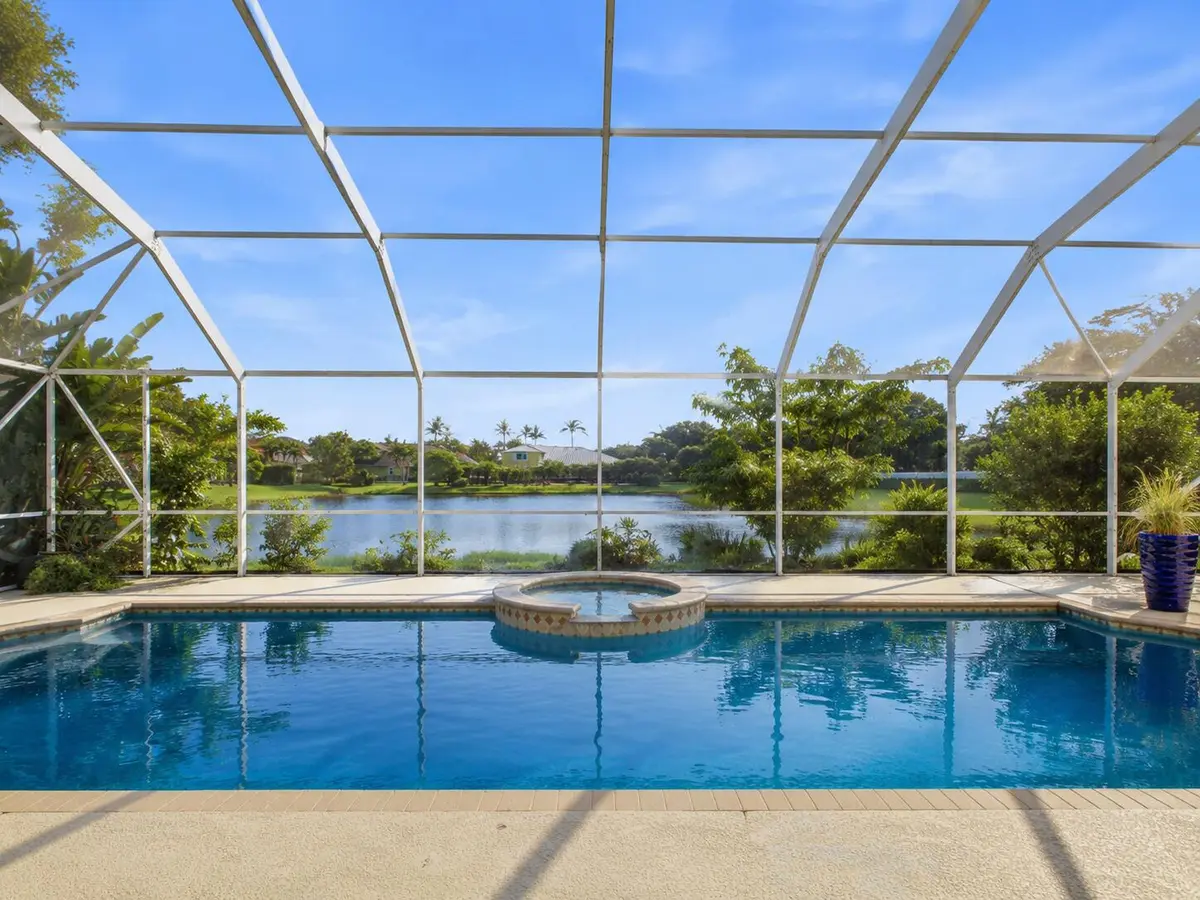 Pool and Lake Straight at 7209 Serrano Terrace, Delray Beach