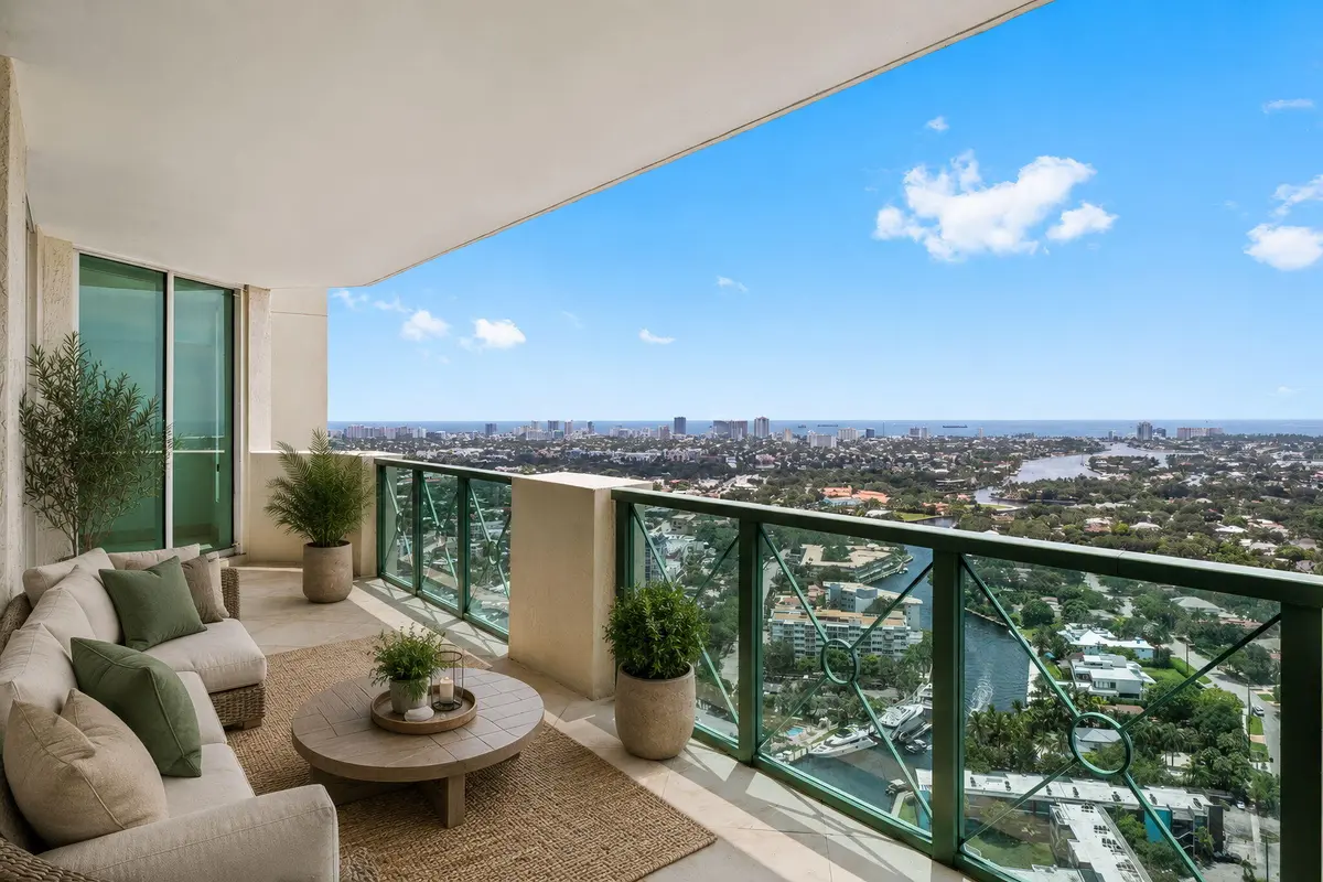 4-web-or-mls-staged balcony at 411 N New River Dr Drive 3605, Fort Lauderdale