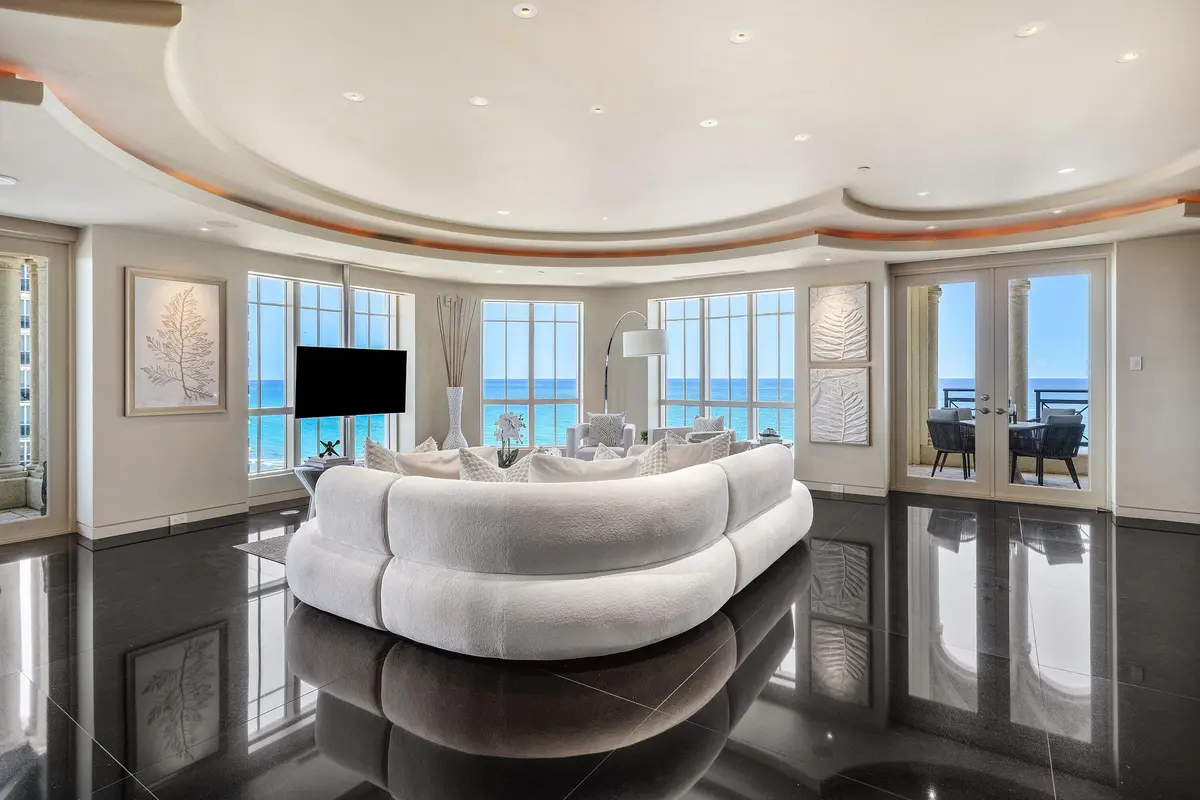Living Room at 400 S Ocean Boulevard Ph2, Boca Raton