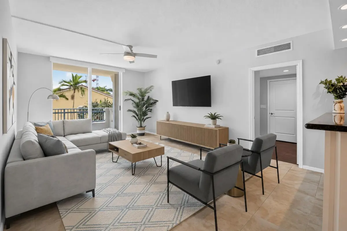 Virtually Staged Living Area at 403 S Sapodilla Avenue 307, West Palm Beach