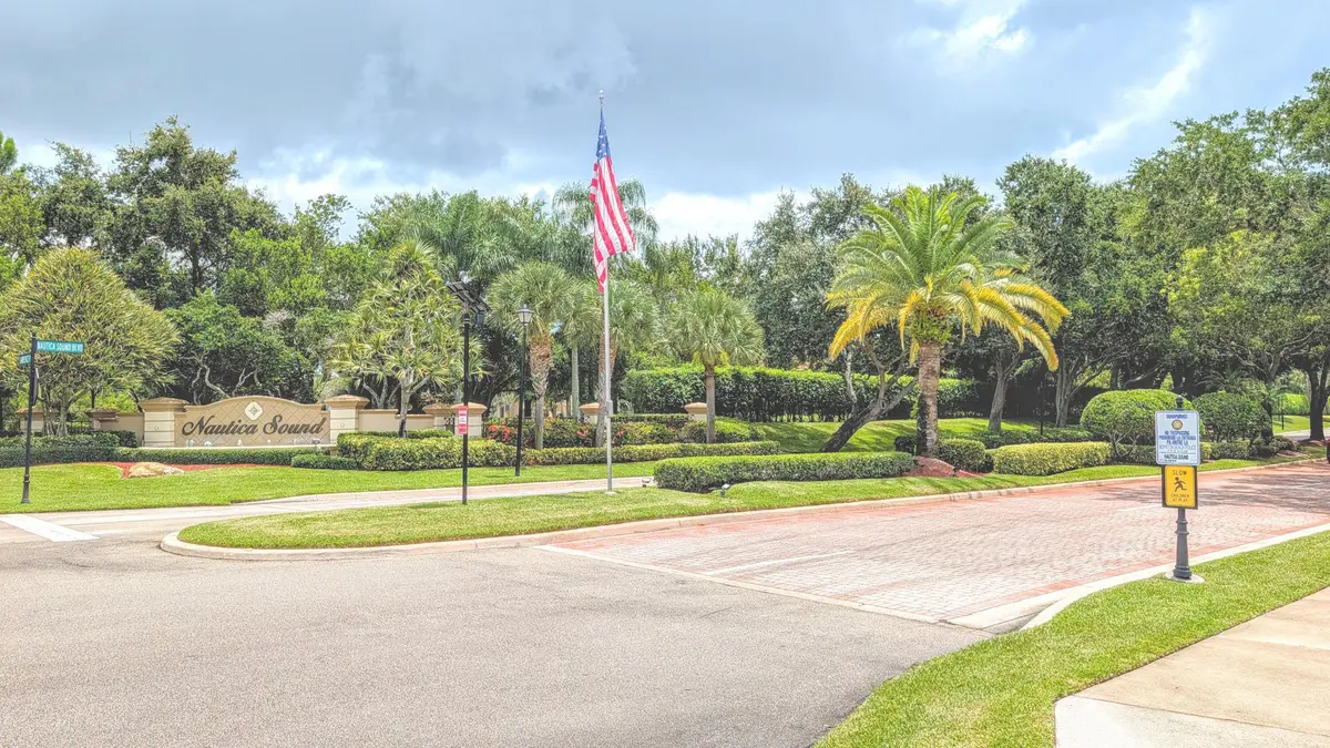 Entrance to neighborhood at 3576 Stratton Lane, Boynton Beach