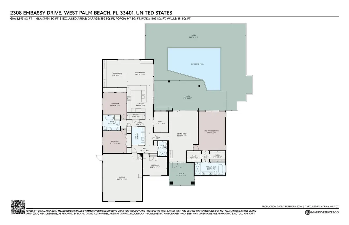 Floorplan at 2308 Embassy Drive, West Palm Beach
