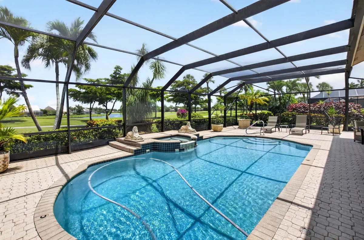 a pool with a view at 8064 Desmond Drive, Boynton Beach