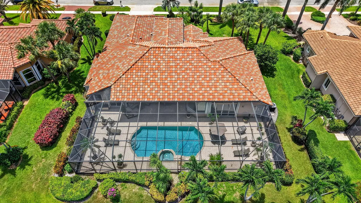 oversized covered pool & lanai at 8064 Desmond Drive, Boynton Beach