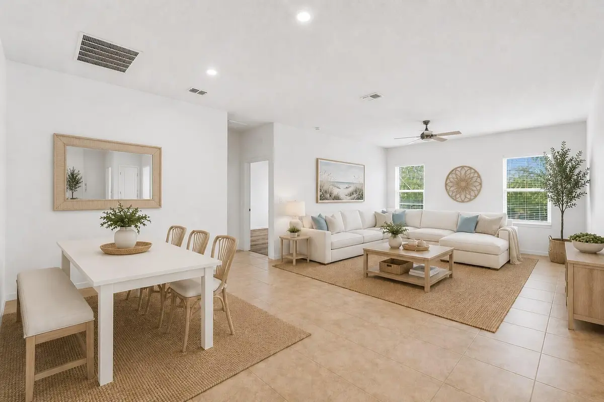 Living dining STAGED at 4213 Keeson Circle, Vero Beach