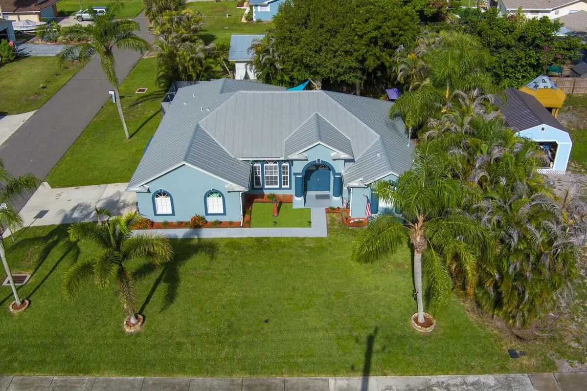 AERIAL OF FRONT at 8173 SE Carlton Street, Hobe Sound