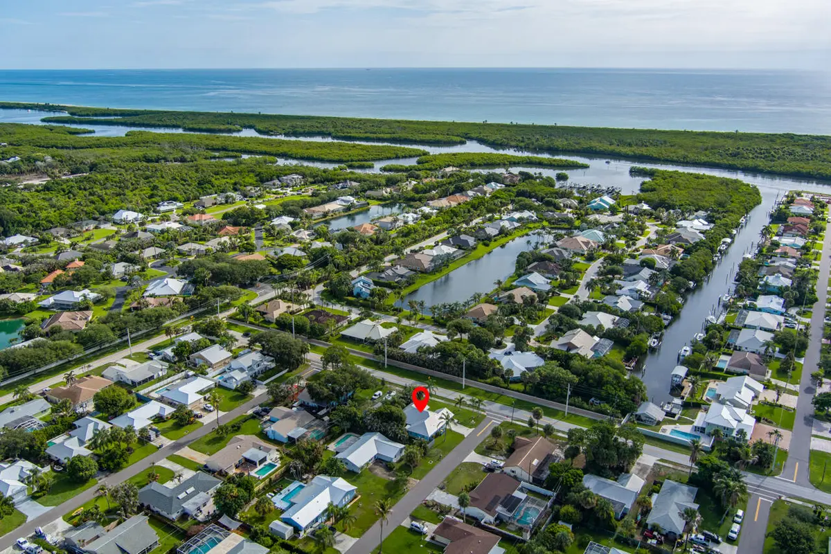 AERIAL TO OCEAN at 8173 SE Carlton Street, Hobe Sound