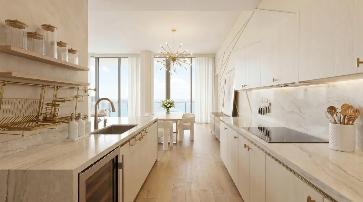 Kitchen at 480 NE 31st Street Ph5104, Miami