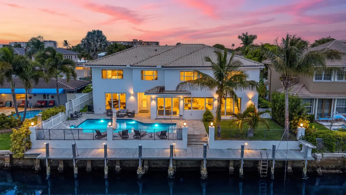 drone-2-twilight at 4921 NE 28TH Avenue, Lighthouse Point