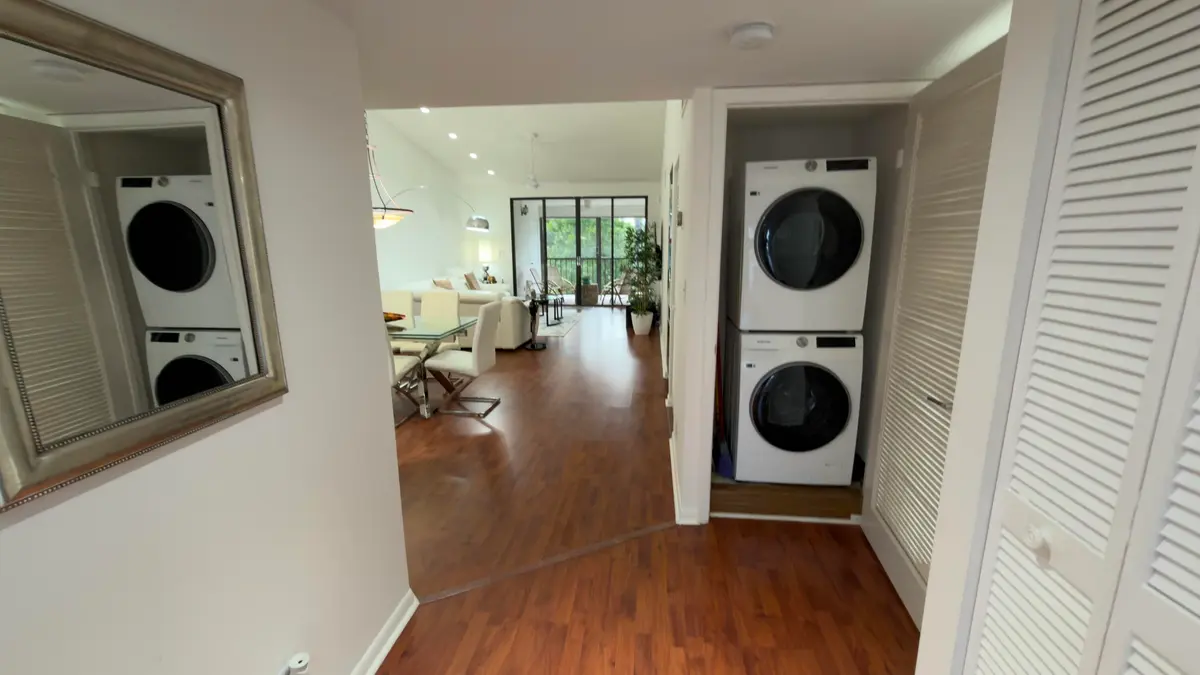 Washer/Dryer inside unit at 7473 Glendevon Lane 407, Delray Beach