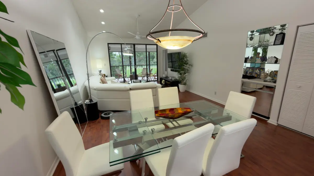 Dining room view fron kitchen at 7473 Glendevon Lane 407, Delray Beach