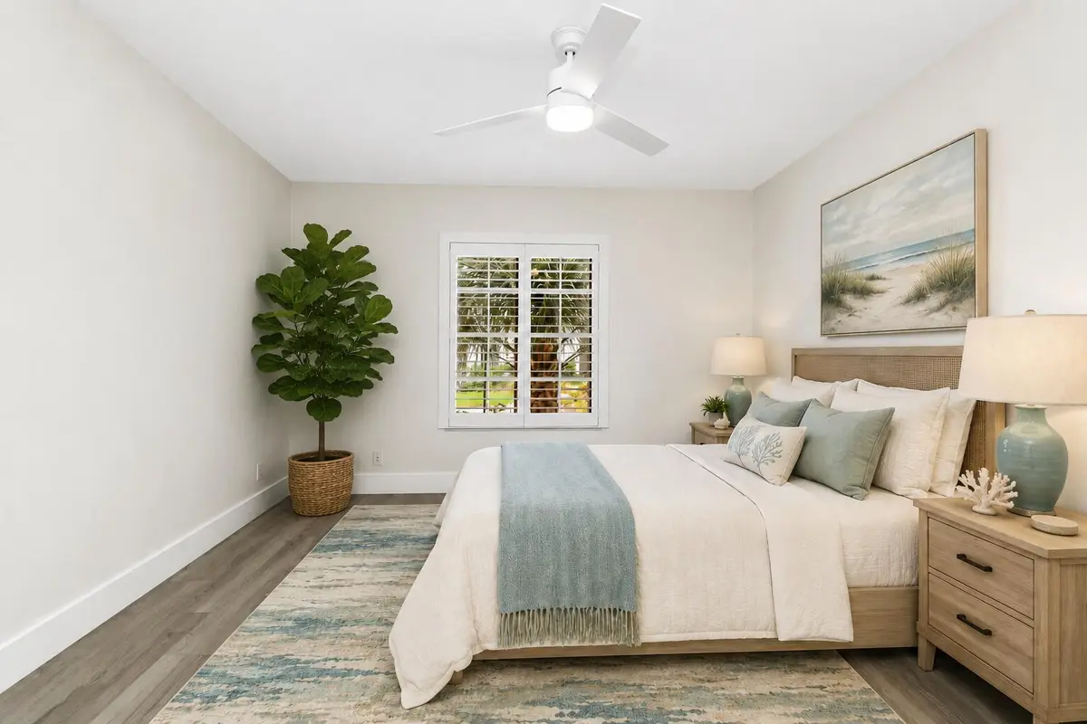 Bedroom Virtually Staged at 2270 NE 68TH Street 1908, Fort Lauderdale