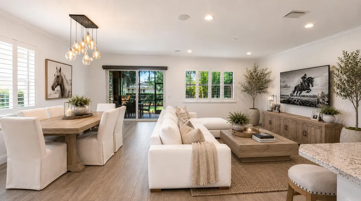 AI Living and Dining Staging at 15600 ITALIAN CYPRESS Way, Wellington