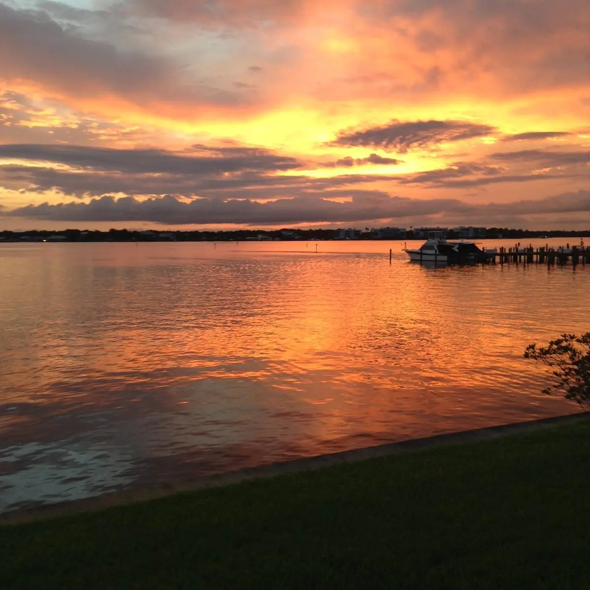 Sunset from Patio at 1950 SW Palm City Road Apt 8-203, Stuart