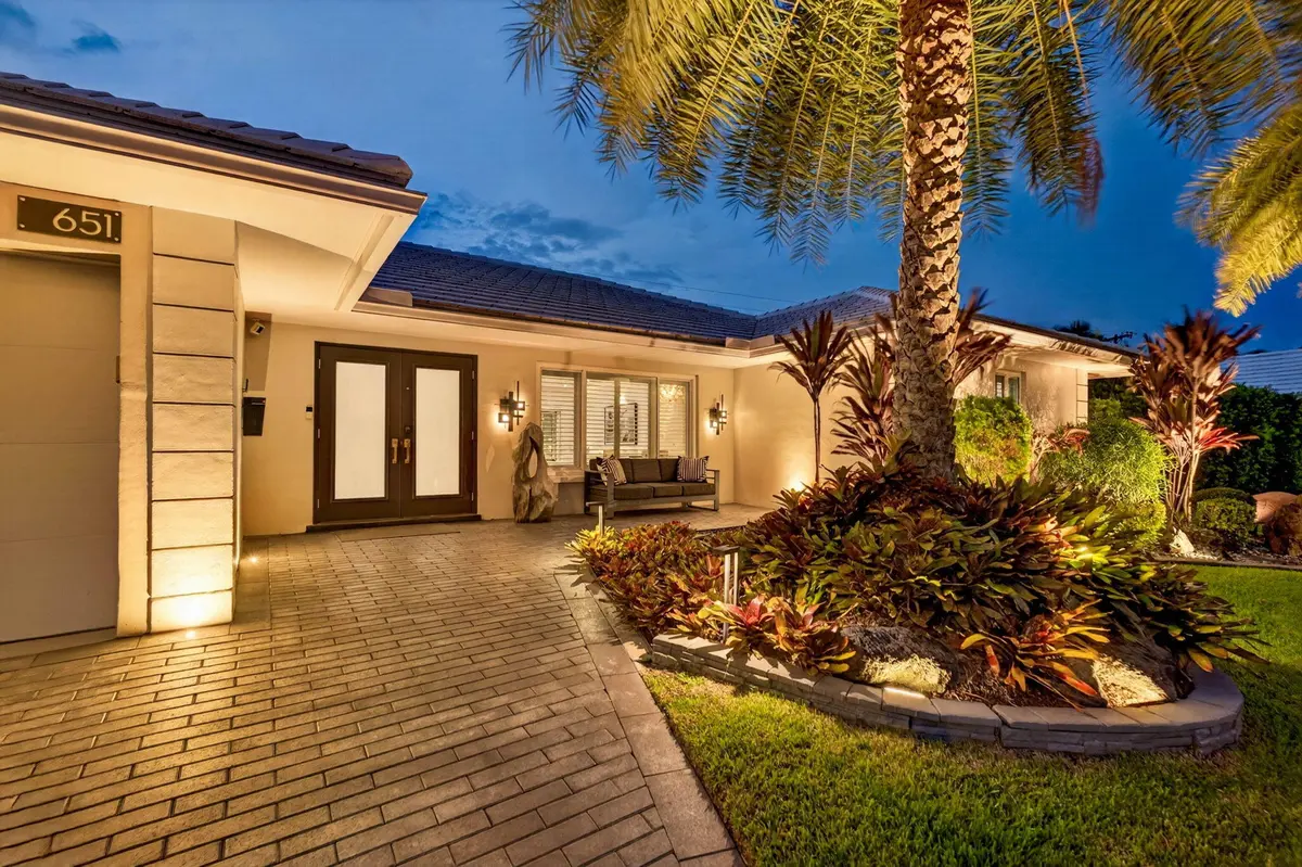 FRONT VIEW NIGHT at 651 Juneberry Court, Boca Raton