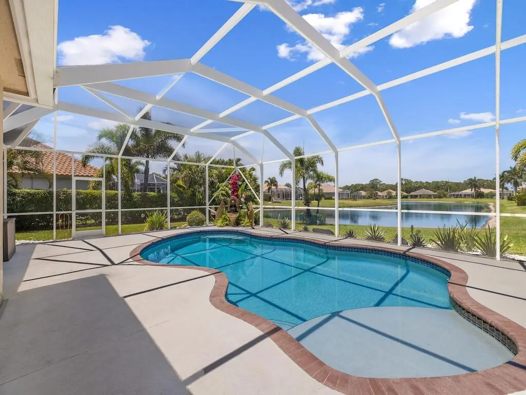 Screened Pool Enclosure at 6000 Venetto Way, Vero Beach