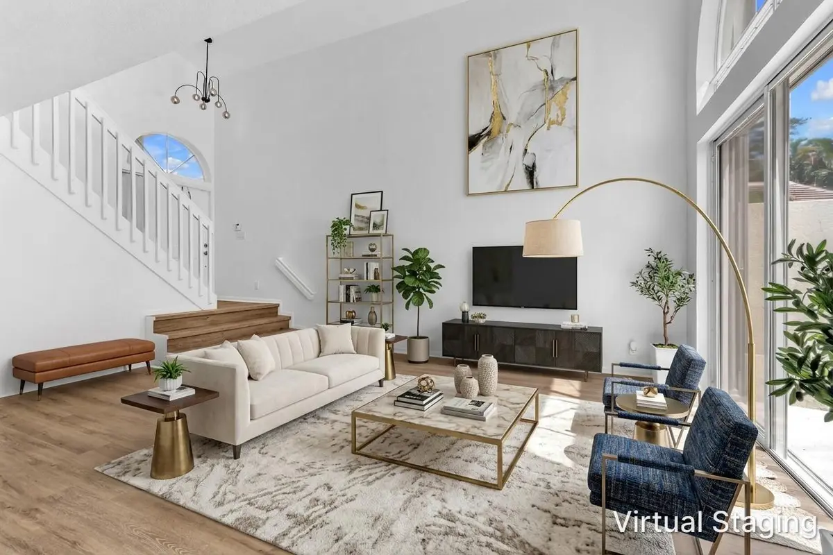 Virtual Staged Living Room at 6511 Pelican Terrace, Coconut Creek