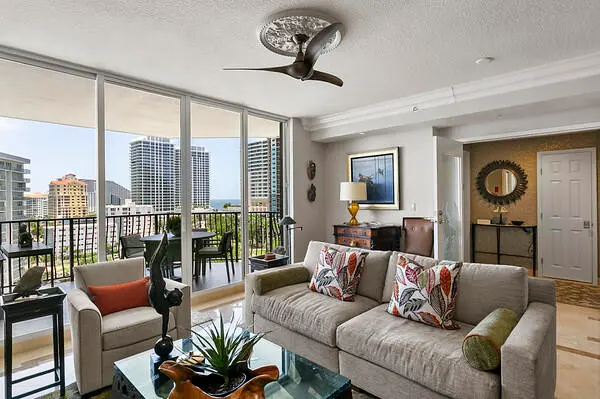 Living Room at 100 S Birch Road 1103f, Fort Lauderdale
