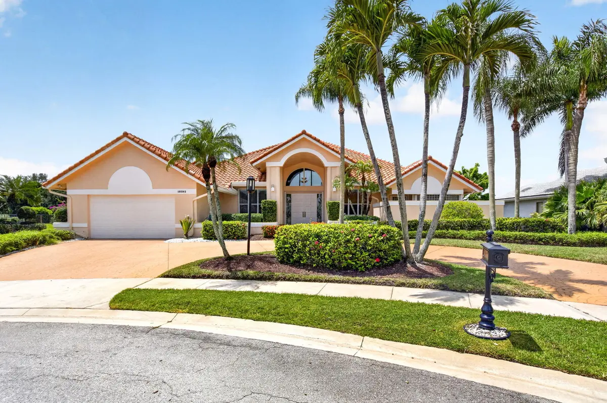 exterior front at 10192 Shireoaks Lane, Boca Raton