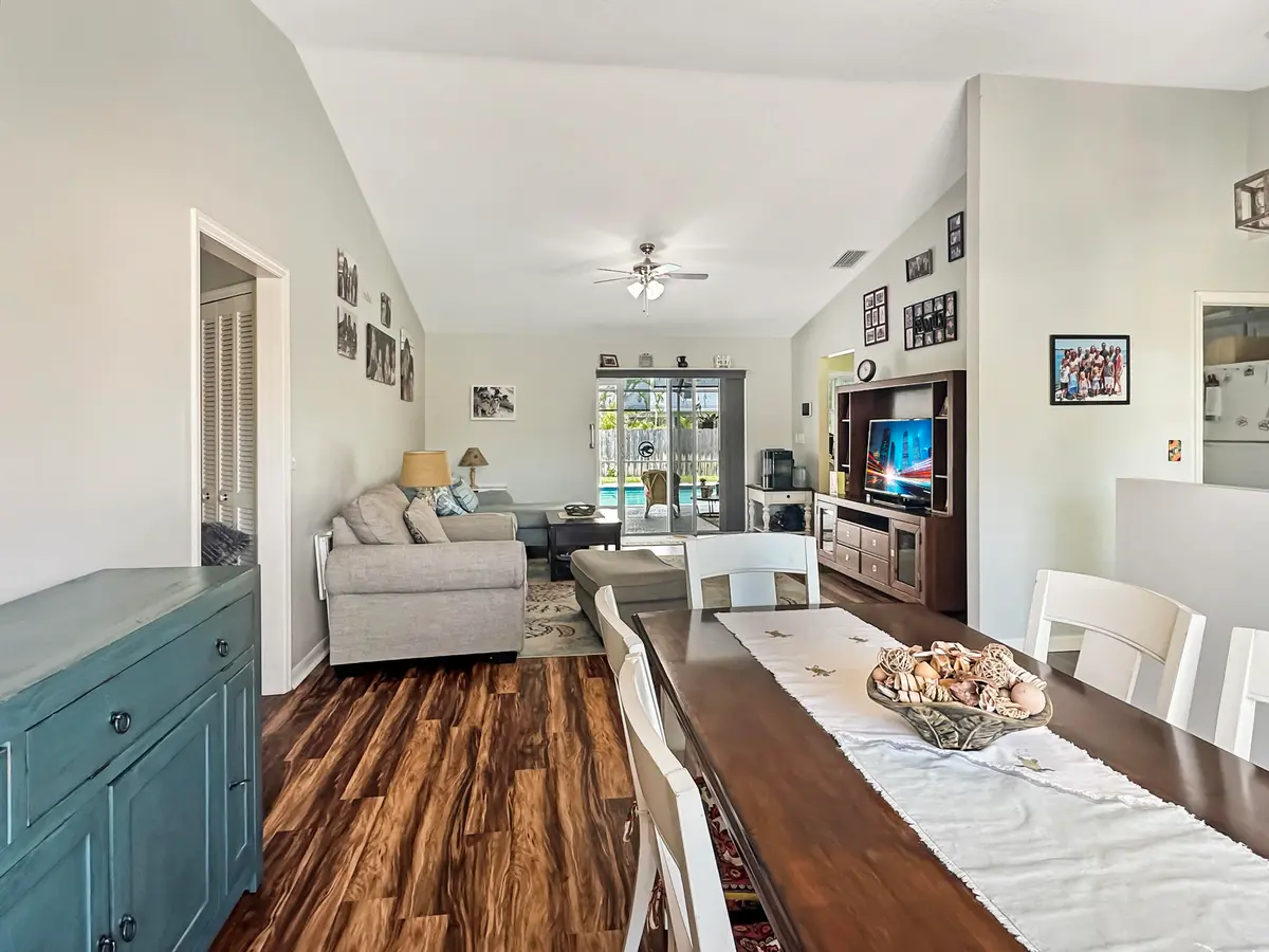 Dining/living room at 5209 Eagle Drive, Fort Pierce