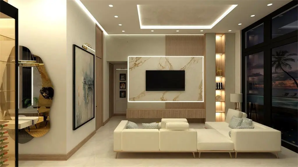 Living Room at 4930 NE 28th Avenue, Lighthouse Point