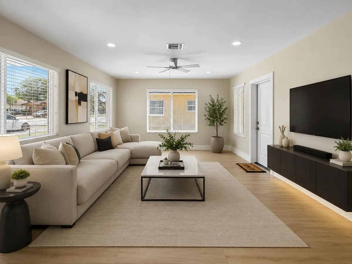 Living Room Virtually Stage at 2287 NW 63RD Street, Miami