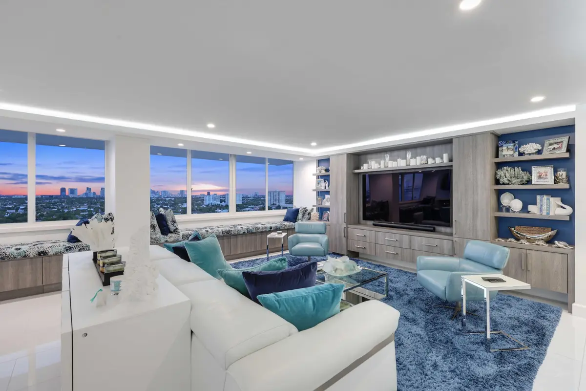 Living Room at 545 S FORT LAUDERDALE BEACH Boulevard 1703/1704, Fort Lauderdale