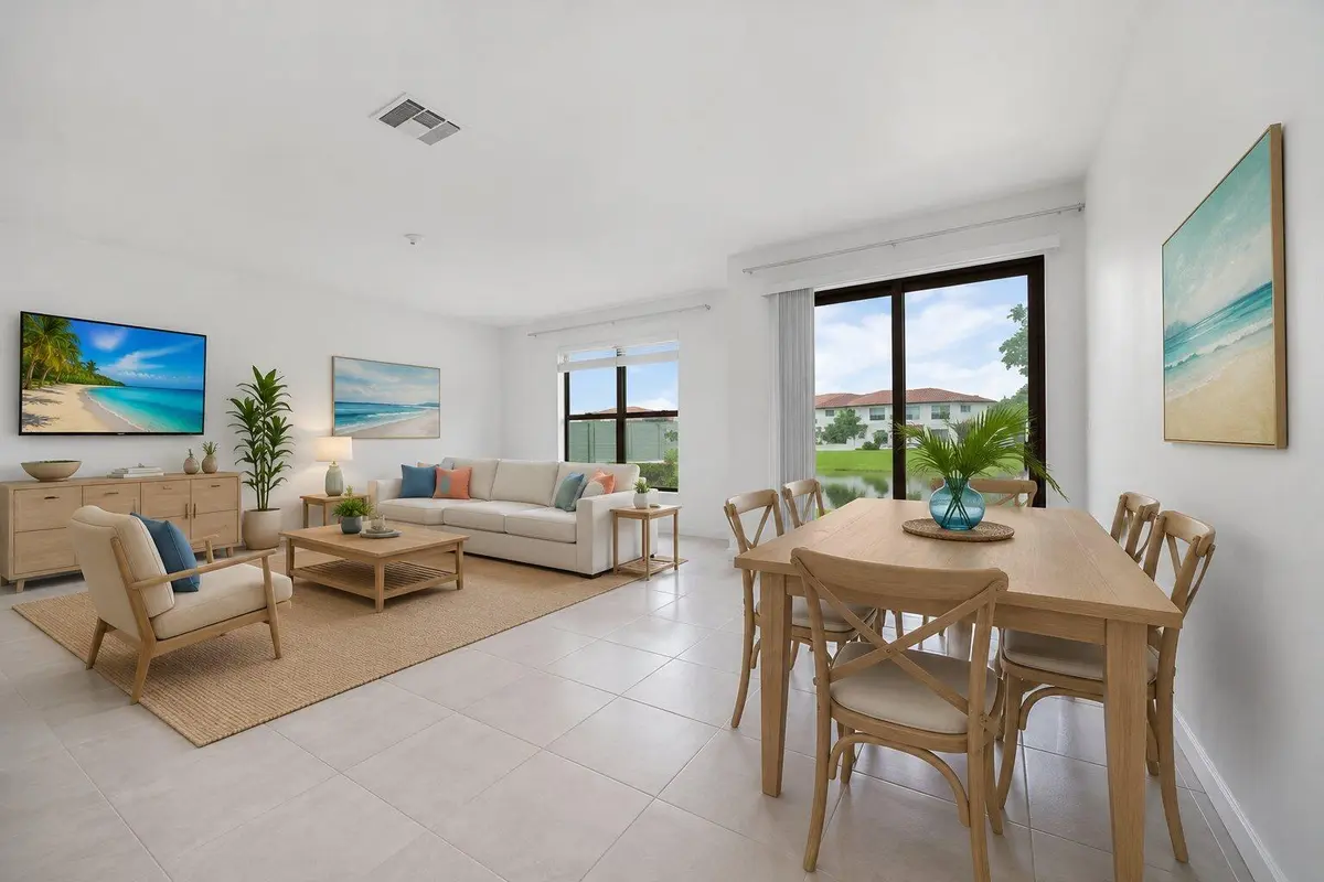 Living & Dining Area (AI Staged) at 2004 Sugar Maple Drive, Riviera Beach
