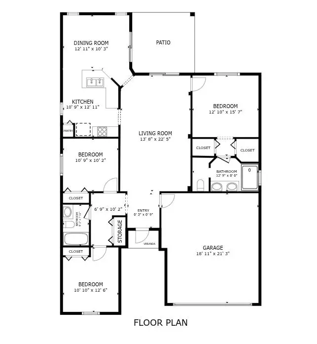 Floor Plan at 5743 Sunberry Circle, Fort Pierce