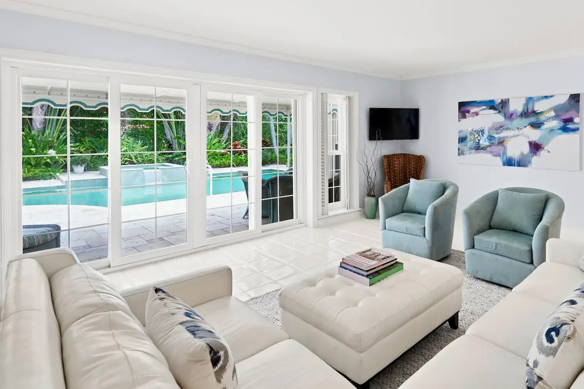 Family Room at 1421 N LAKE Way, Palm Beach