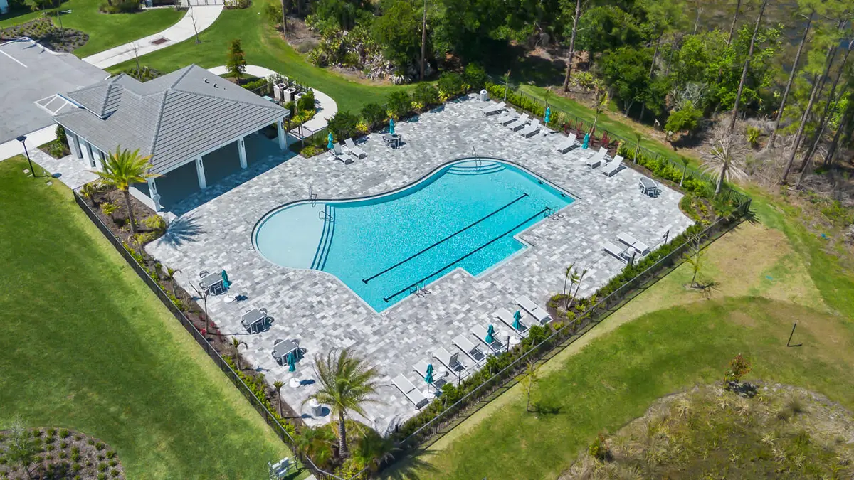 Aerial Community Pool at 6980 SE HAVEN Lane, Stuart