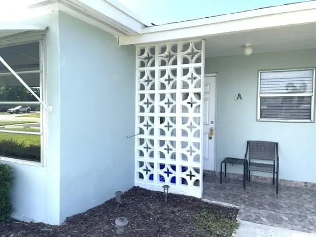 Entrance to villa at 237 HIGH POINT Court A, Delray Beach