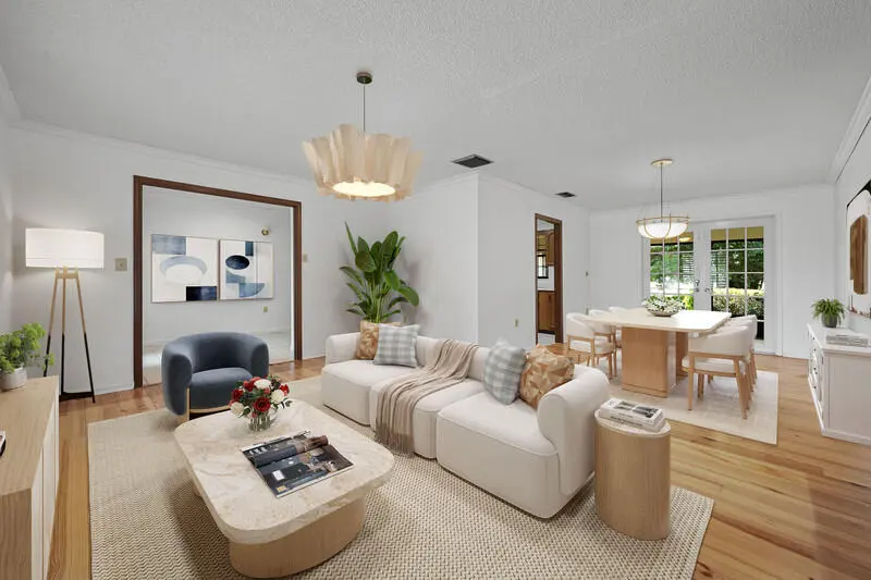 Virtual Living Room/Dining at 3725 Lone Pine Road, Delray Beach