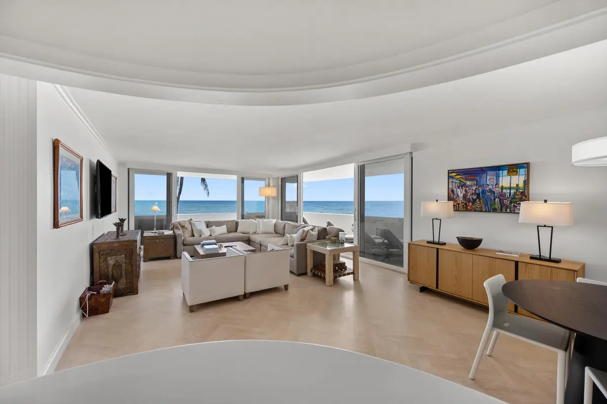 Living Area at 100 Sunrise Avenue 212, Palm Beach