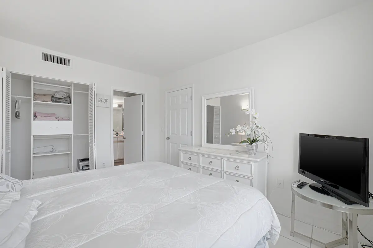 Bedroom1-Closet Open at 3450 S Ocean Boulevard 418, Palm Beach