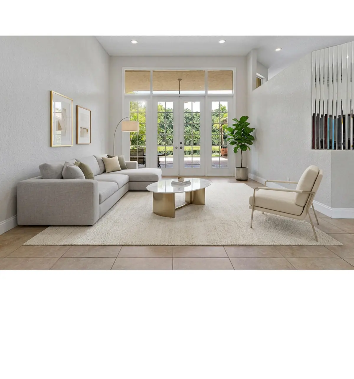Formal Living Room - staged at 875 Bayside Lane, Weston