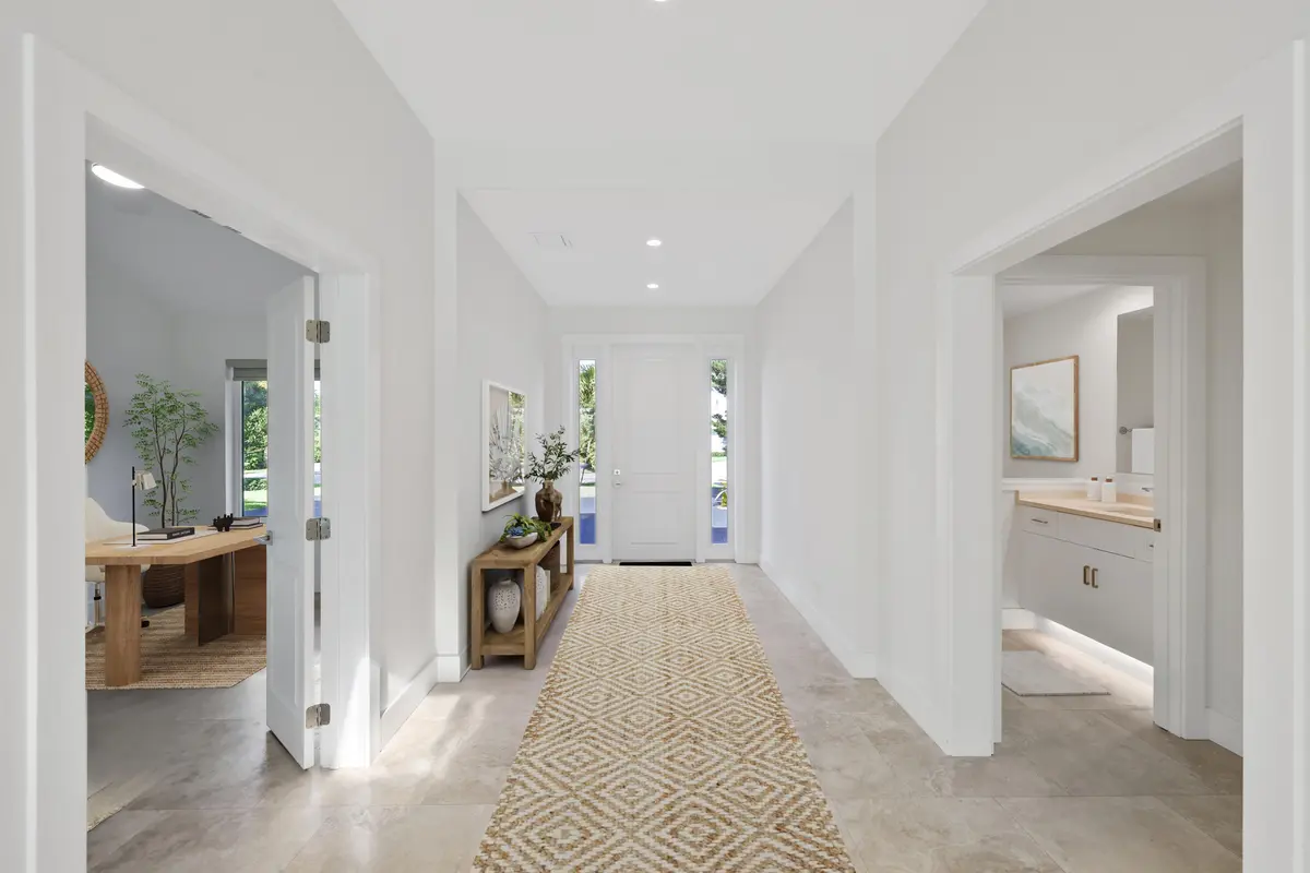 Entryway/Foyer Virtually Staged at 1386 S Atlantic Drive, Lantana
